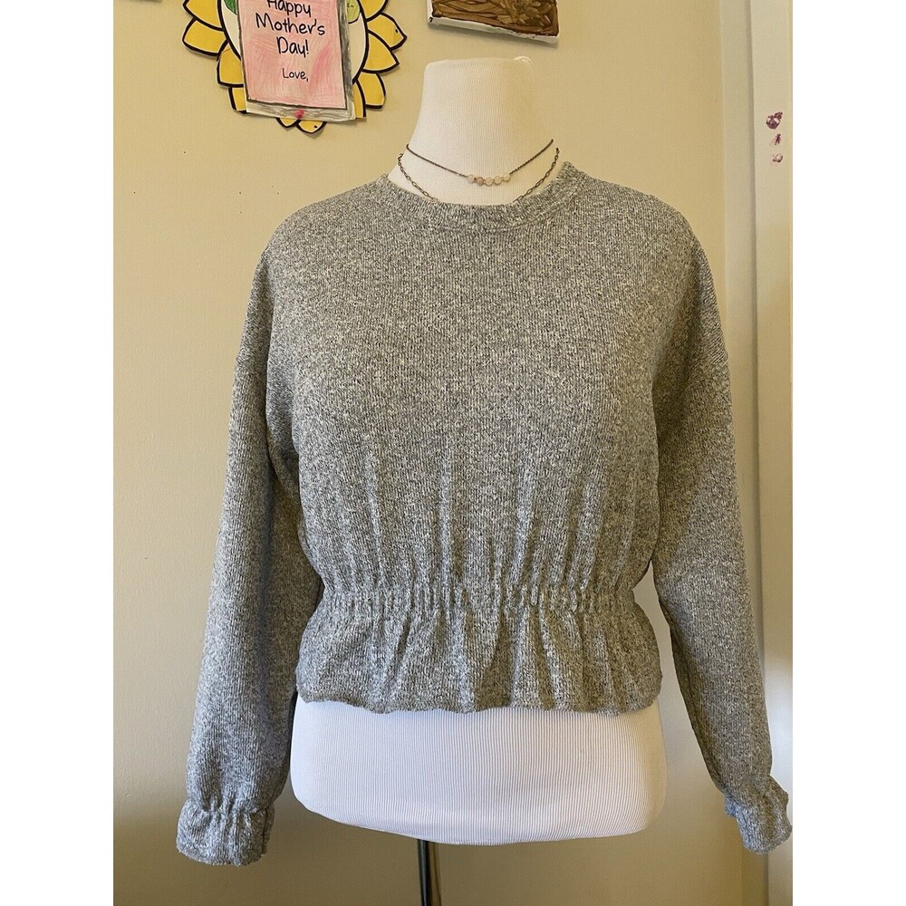 Zara Women’s Grey Jumper Sweater Pullover Crew Neck Long Sleeve Size S - Picture 1 of 7